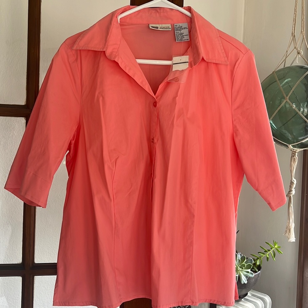 NWT Button down elbow sleeve top